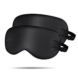 Joyhabit 2 Stück Seiden Schlafmaske für Frauen und Herren, Verstellbare Augenmaske in...