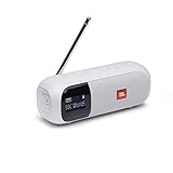 JBL Tuner 2 Radiorekorder in Weiß – Tragbarer Bluetooth Lautsprecher mit MP3, DAB+ &...