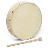 World Rhythm HD-6 Handtrommel - 6 Zoll vorgestimmte Rahmentrommel - Inklusive Schlägel