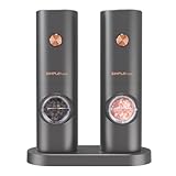 Salz und Pfeffer Mühle Elektrische, SIMPLETASTE 2er Set Gewürzmühlen Batteriebetrieb...
