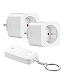 DEWENWILS Funksteckdosen mit Fernbedienung, 16A 3680W Funksteckdosen-Set, Programmierbar &...