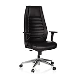 hjh OFFICE 600985 XXL Chefsessel VITORO Kunstleder Schwarz Schreibtischstuhl mit hoher...