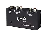 Dynavox TC-20 Phono-Vorverstärker, kompaktes Metall-Gehäuse, für Plattenspieler mit...