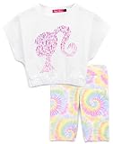 Barbie T-Shirt mit Cycle Shorts Set Mädchen Kinder Logo Krawatte Dye Outfit 3-4 Jahre