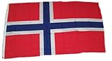 Flaggenking Norwegen Flagge/Fahne, mehrfarbig, 150 x 90 x 1 cm, 17005