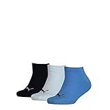 PUMA Unisex Kinder Puma Kids' Quarter (3 Pack) Socks, Marina, 35-38 EU