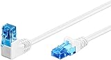 goobay 51536 CAT 6A Patchkabel, 90 Grad Stecker, Netzwerkkabel, Ethernet, Playstation,...