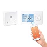 DAZZLEEX Kabelloser intelligenter Thermostat, Tuya Smart Wireless Wifi Programmierbarer...