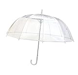 SMARTBULLE Großer Langer Regenschirm Transparent - Windfest; 12 Stäbe;...