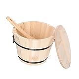 LABRIMP 1 Satz Reis Aufbewahrungseimer Holz Dampfgarer mit Deckel und Löffel für Küche...