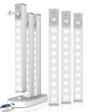 Goodea 18cm Slim Bright LED Schrankbeleuchtung Kabellos mit Ladestation, 6 Stück Dimmbar...