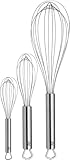 WMF Profi Plus Schneebesen Set 3-teilig, Schneebesen Edelstahl teilmattiert, Rührbesen,...