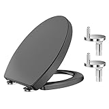 WHYFONE Toilettendeckel mit Absenkautomatik, WC Sitz mit Absenkautomatik, Klodeckel mit...