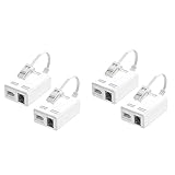 FUWIND BT Stecker EIN ADSL RJ11 Breitband Internet Mikrofilter Splitter 4 Pack, BT Stecker...