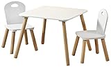 Kesper | Kindertisch mit 2 Stühlen, Material: Faserplatte, Maße: 55 x 55 x 45 cm, Farbe:...