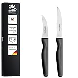 GEHRING Solingen Wave Gemüsemesser und Schälmesser 2er Set I rostfreier Edelstahl I...