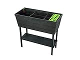 Keter Urban Bloomer Hochbeet für Balkon mit Bewässerungssystem, 82x38x78 cm, 48L,...