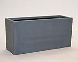 Elegant Einrichten Pflanztrog, Blumentrog Fiberglas 80x30x40cm grau