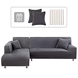 Lydevo Sofabezug Ecksofa L Form Sofa Überwürfe Stretch Sofabezug , Rechts oder Links mit...