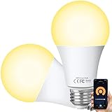 HUTAKUZE Alexa Smart LED Lampen E27, WLAN Glühbirne Dimmbar, 10W Warmweiß Licht, Timing...