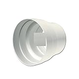 DL-pro Reduzierstück Adapter Ø100/80mm für Abluftschlauch Rohr in Lüftungssysteme...