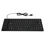 Leapiture 85 Tasten Silikon-Tastatur, Faltbare USB-Kabel-Standard-Tastatur wasserdichte...