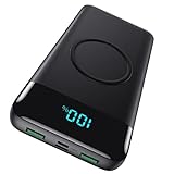 AXNEB Wireless Powerbank 25W PD3.0+QC4.0, 15W Wireless Charger 26,800mAh Powerbank 4...