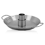 BBQ-Toro Edelstahl Hähnchengrill Ø 30 cm | mit Aromabehälter und Auffangschale |...