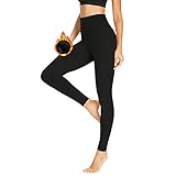 HLTPRO Leggings Damen Gefütterte Thermoleggins Mit Teddy-Innenfleece High Waist Leggins...