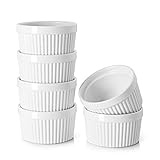 DOWAN Creme Brulee Schälchen 6er Set,235ml Antihaftbeschichtete Soufflé...