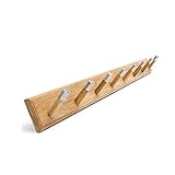 Retro Holzgarderobe Wandmontage mit 8 Haken für Eingangsbereich Hut Handtuch Dekorative...