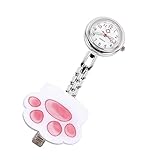 FRCOLOR 1 Stück Katzenpfoten Pflegeuhr Elektronische Taschenuhr Luminous Clip Uhr für...