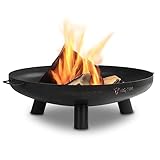 BBQ-Toro Feuerschale Ø 80 cm | Schwarz | Outdoor Feuerstelle mit DREI Standbeinen und...