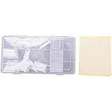 ZAYRAY Stickgarn Organiser Box - 17 Fächer mit 100 Hartplastik Spinn Rollen und 480 Floss...