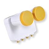 Golden Media Monoblock Quad LNB 0.1dB, 6 Grad Abstand, für Astra 19,2° und Hotbird 13°