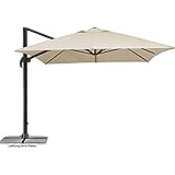 Schneider Sonnenschirm Rhodos Grande, natur, 400 x 300 cm rechteckig, 787-02, Gestell...