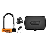 Kryptonite Evolution Mini-5 Fahrradschloss, Orange, 8 x 14 cm & ABUS Alarmbox - Mobile...