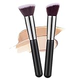 WLLHYF 2 Stück Foundation Make-up Pinsel Makelloses Premium Kabuki Pinsel...