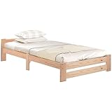 ATHRZ Holzbett Holzbett 200x90cm Mit Lattenrost Und Stauraum Doppelbett Bettgestell Ohne...