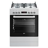 Beko b300 FSM62320DWS Electric Cooker with Gas Hob, B300, 72 Litre Oven Volume, 8 Heating...