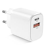 INNISTO USB C Ladegerät 20W,2 Port 20W USB C Ladegerät USB Netzteile Schnellladegerät...