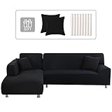 Lydevo Sofabezug Ecksofa L Form Sofa Überwürfe Stretch Sofabezug L Form Rechts oder...