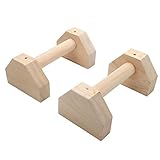 DJYQL Push-Up Stände Bars Parallettes Massivholz Pushup Griffe Set Workout for Home Gym...