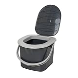 BranQ - Home essential 100% recycelt Kunststoff PP, Ökologisch, Mobile Campingtoilette...