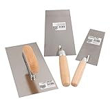 Jung Product Kellenset 3-teilig rostfrei mit Naturholzheft (inkl. Glättekelle, Tiroler...