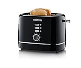 SEVERIN Automatik-Toaster, kleiner Toaster für 2 Scheiben , hochwertiger schwarzer...