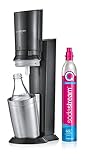 SodaStream Wassersprudler Crystal 3.0 Quick-Connect CO2-Zylinder und 1x Glaskaraffen,...