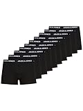 JACK & JONES Herren Jacsolid Trunks 10 Packs Boxershorts, Schwarz, XL EU