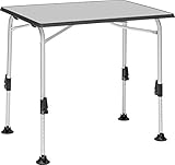 BERGER Ivalo 1 Campingtisch - Klapptisch Höhenverstellbar 80 x 60 cm Alu Campingtisch...