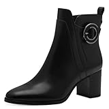 MARCO TOZZI Damen Stiefeletten mit Absatz Vegan mit Reißverschluss, Schwarz (Black), 38...